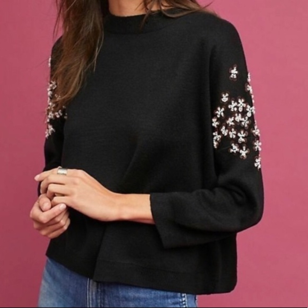 ANTHRO Lili SIDONIOxMolly BRACKEN Sweater Floral S